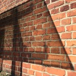 brick wall with shadow