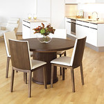 round walnut dining room furniture