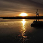 Sunrise at Reykjavik harbour