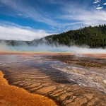 Grand Prismatic Spring at the Midway Geyser Basin in Yellowstone National Park