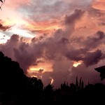 Bouillonnement en rose et orange