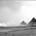 Dust devil in the Giza plateau?