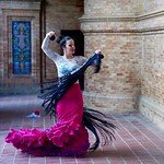 Street performer at the Plaza de Espa&ntilde;a, Seville, Spain