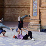 Dancing in the street (Seville, Plaza de Espa&ntilde;a)