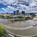 Brisbane River views from roof of Northpoint Building.