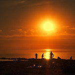 Cleaning Up At Sunset