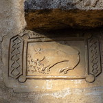 Ubisa Monastery. Relief lion on the facade (9th-century)