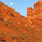 Full moon over Valley of the gods.