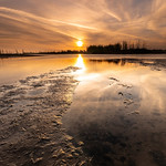Sunset "De Biesbosch" The Netherlands.