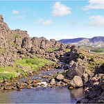 riviere au fond de L'Almannagj&aacute;,