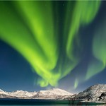 Aurora by moonlight, Norway