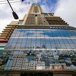 Looking up at the 302 meter high Baiyoke II tower