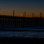 Moon Rising over the Pier