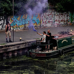 Purple smoke bomb - Capital Ring, Lea River, London