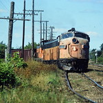 Milwaukee Rd F-units Davis IL 1979