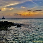 Aruba&rsquo;s magic sunset. O por-de-sol m&aacute;gico de Aruba