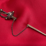 Sterling silver sword pin (Victorian era)