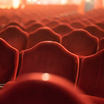 Empty seats of a theatre hall, Seville, Spain