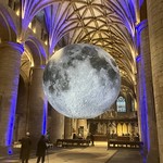 Museum of the Moon at Tewkesbury Abbey, UK.