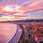 Baie des anges (2), cr&eacute;puscule, Bay of Angels (2), twilight