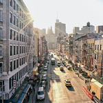 New York City - Sunset Over East Broadway - Chinatown -