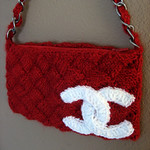 red faux chanel purse