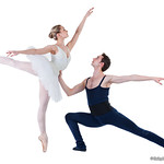 Young couple doing ballet