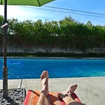 Lounging Poolside