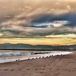 View towards Venice Beach -Sunrise over LA