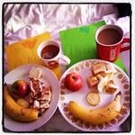 Breakfast in bed surprise by the children