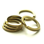 27mm Flat Brass Split Key Rings