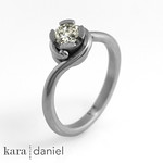 vintage diamond ~ prong-set engagement ring