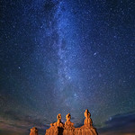 Stars over Three Sisters Hoodoos