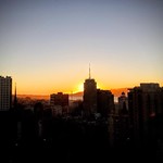 Skyline and Sunset? Yes please. #Skyline #California #SanFrancisco #sunset #bigcity #city #sun #evening #mademyday #view #faraway
