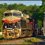 Led by Central of Georgia heritage ES44AC #8101, NS train 167 snakes east through Centralia, IL.