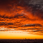 Colour before the sunrise over Brisbane