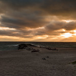 Late evening. Fire in the sky.