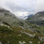 Dolina Pięciu Staw&oacute;w Polskich (Valley of Five Polish Ponds). On the way from Zawrat saddle to Przedni Staw (Front Pond). Tatry (Tatra Mts).