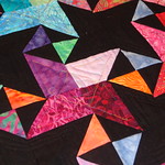 quilting completed light block highlight