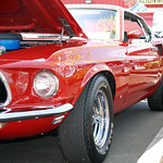 red vintage sports car