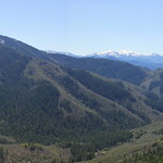 Little Grayback panorama with the Siskiyous in back