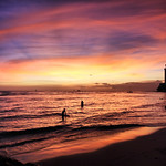 Waikiki Beach Sunset Glow