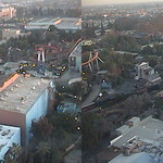 3D, Indian Trails, Ghost Rider, Ghost Town, Calico Square, SSE view from Sky Cabin, Boardwalk, Knott's Berry Farm, Buena Park, Ca, 2012.01.12 17:55