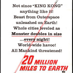 20 Million Miles to Earth (Columbia, 1957).