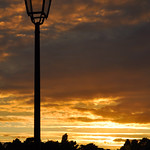 Sunset streetlamp