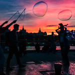 Sunset Bubbles