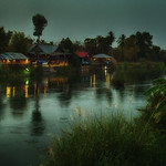 Night falls on the river