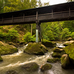 Bridge over the waterfall