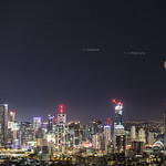 Moon, Mercury and Uranus over Brisbane city #1