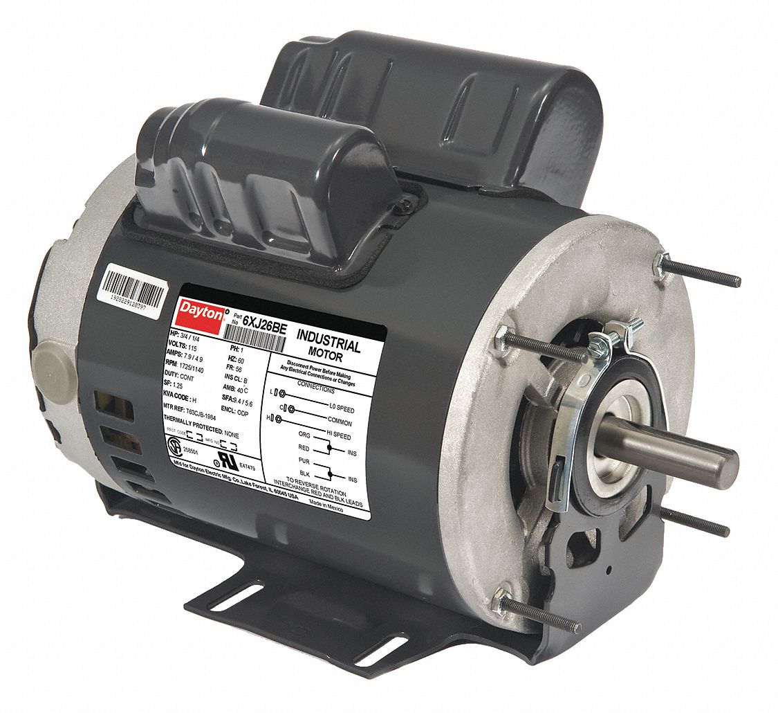 Dayton General Purpose Motor Open Dripproof Cradle Base Mount 3 4 1 Hp 115v Ac 56 Frame 6xj26 Grainger